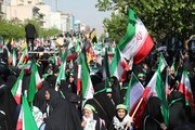 حضور بانوان بسیجی وزارت کشور در رزمایش بزرگ دختران جان‌فدای ایران